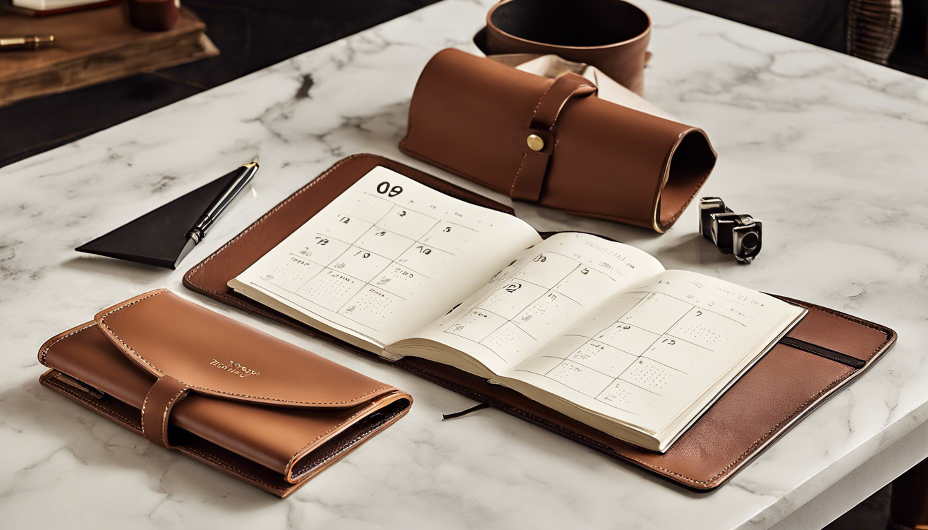 Deri Kapaklı Takvimli Ajanda: Tarzınızı Yansıtan Şık ve Fonksiyonel Bir Aksesuar