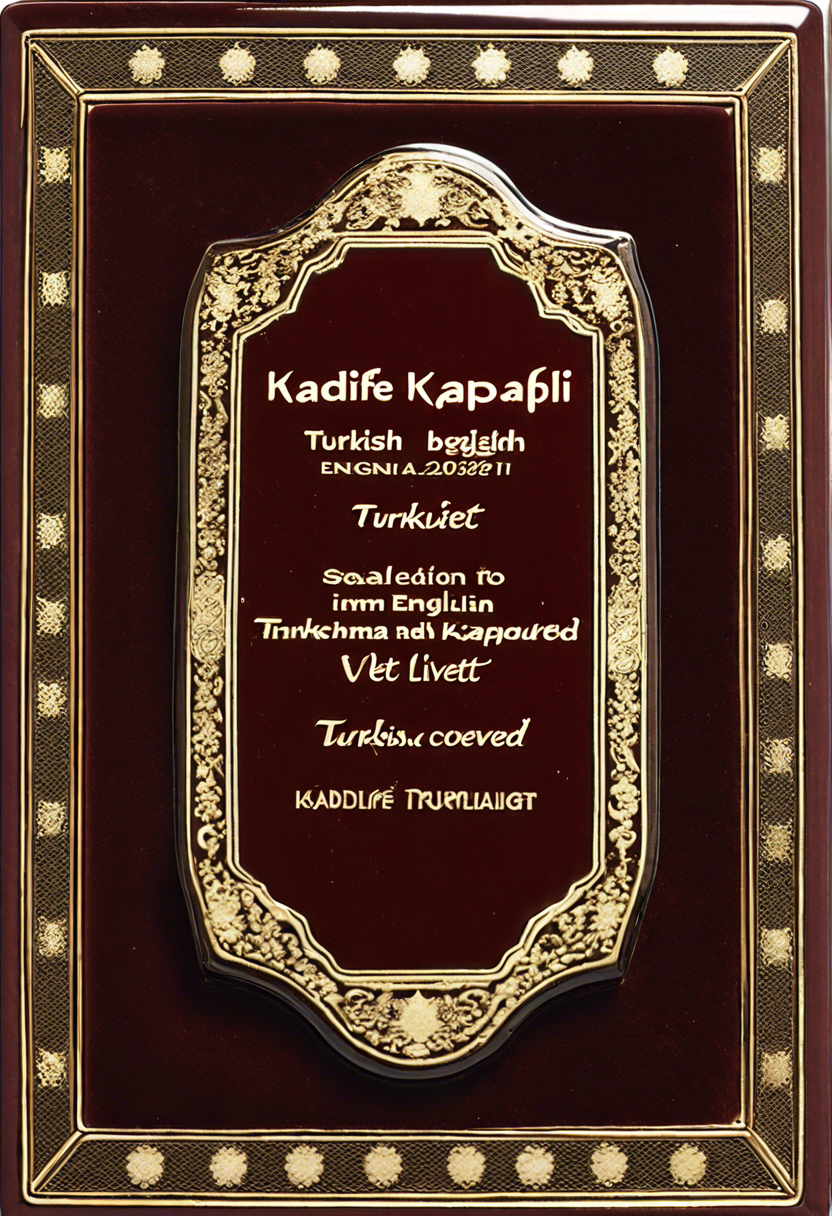 Kadife Kaplı Plaket