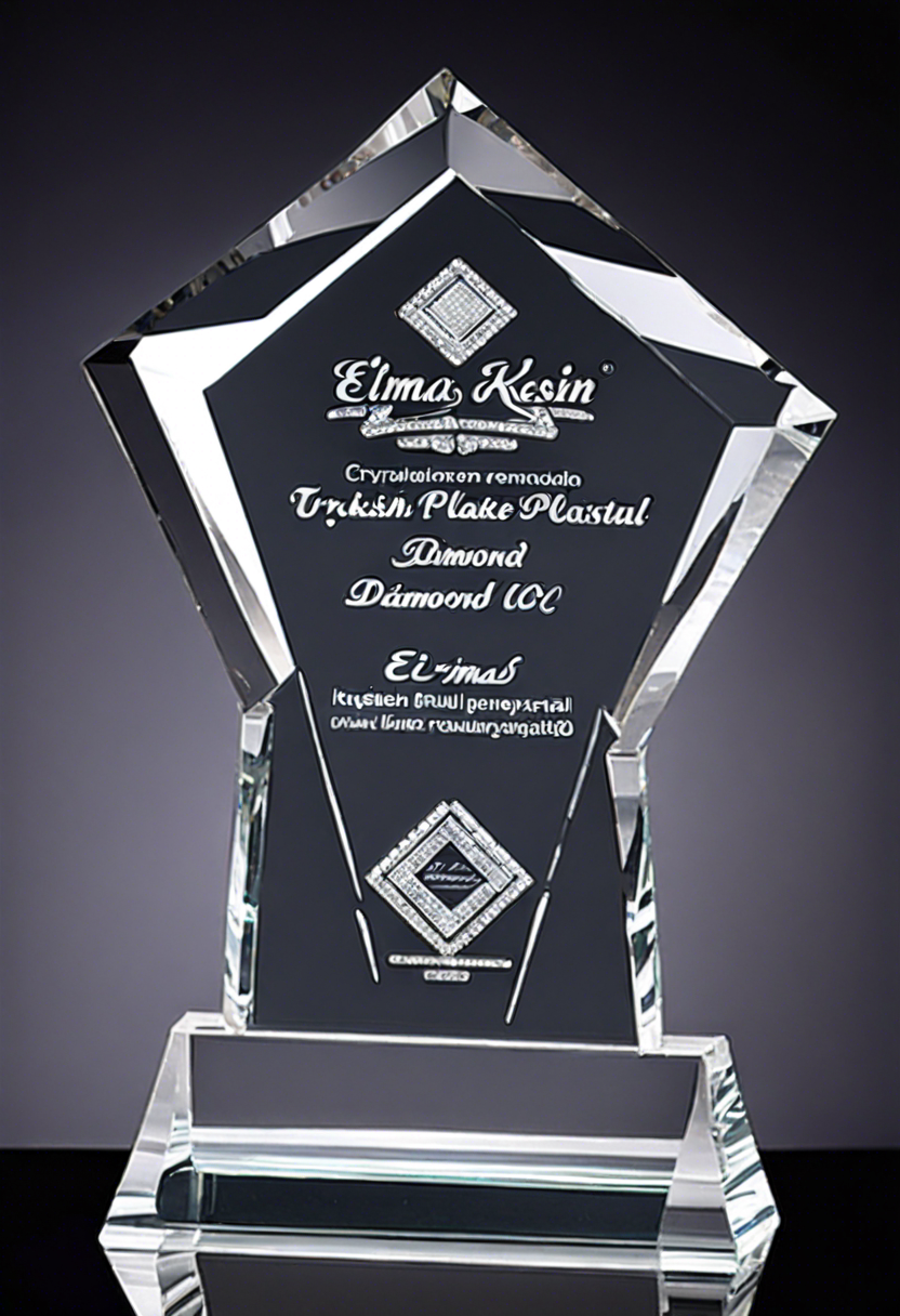 Elmas kesim Premium Kristal Plaket